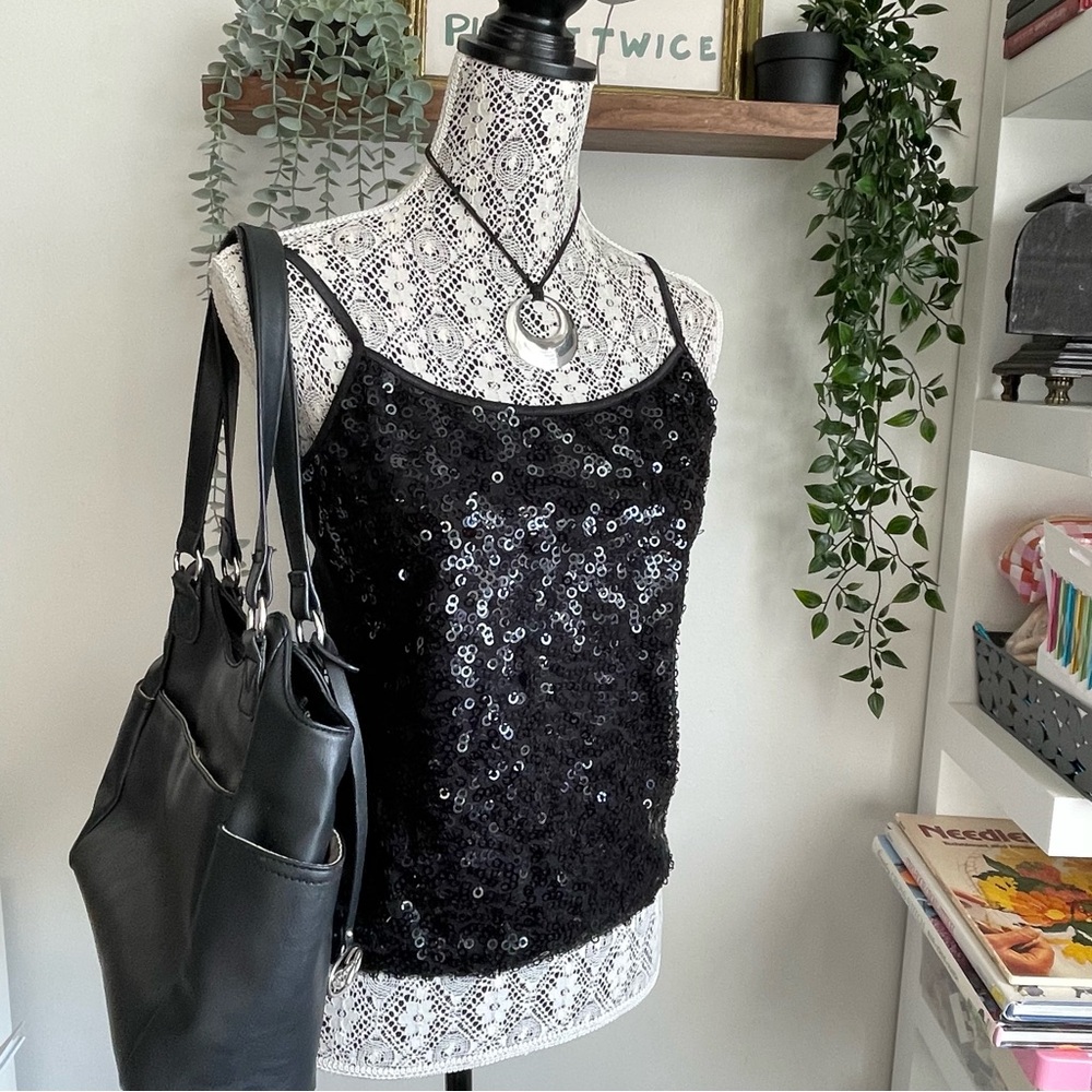 Joseph Ribkoff Black Sequin Camisole